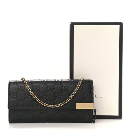 Gucci Guccissima Signature Dice Chain Wallet Black 8 of 8