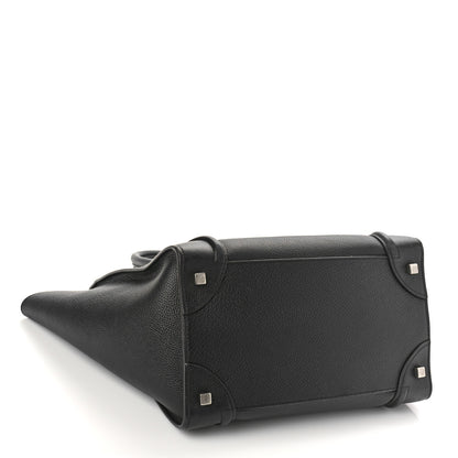 Celine Drummed Calfskin Mini Luggage Black 4 of 8