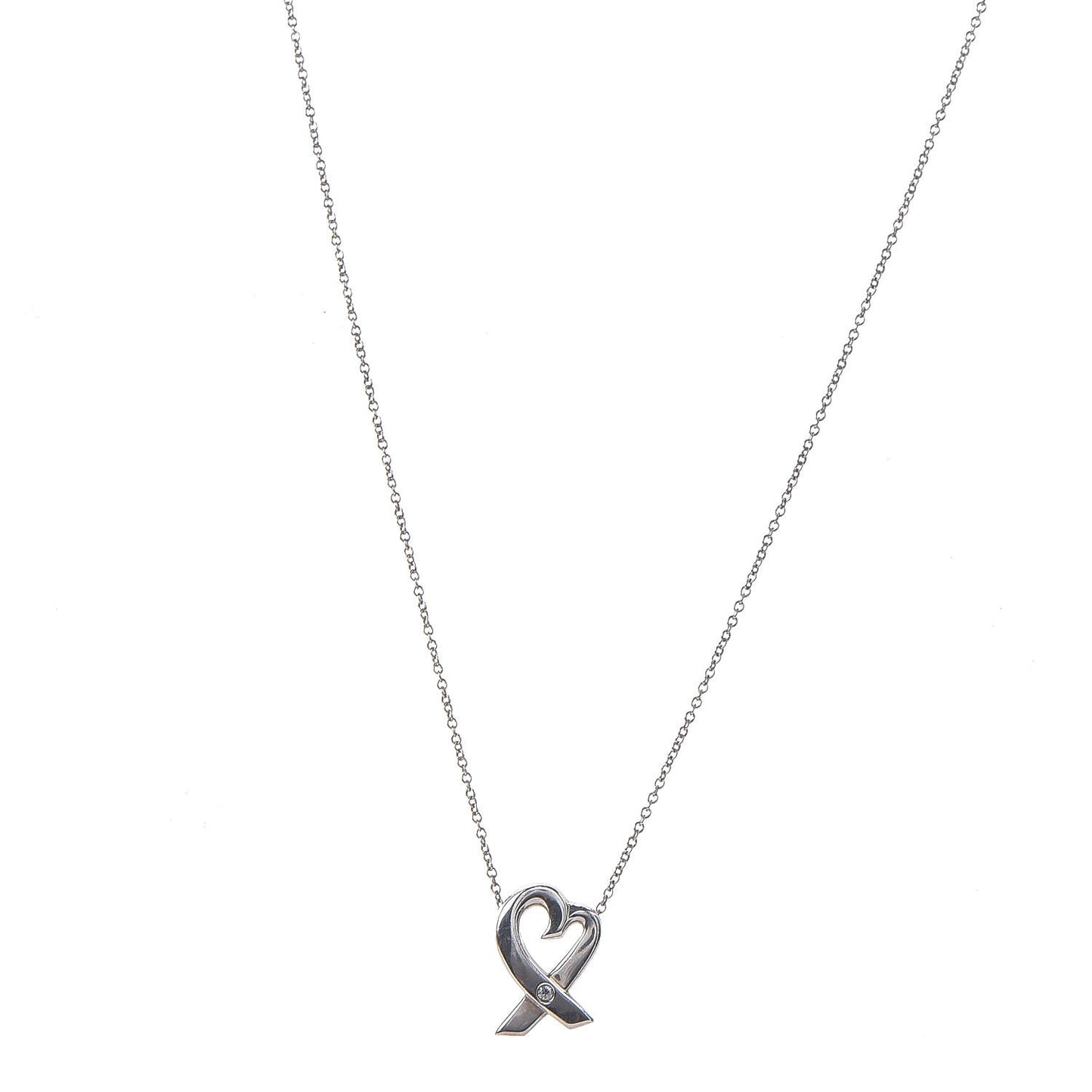 Sterling Silver Paloma Picasso Diamond Loving Heart Necklace