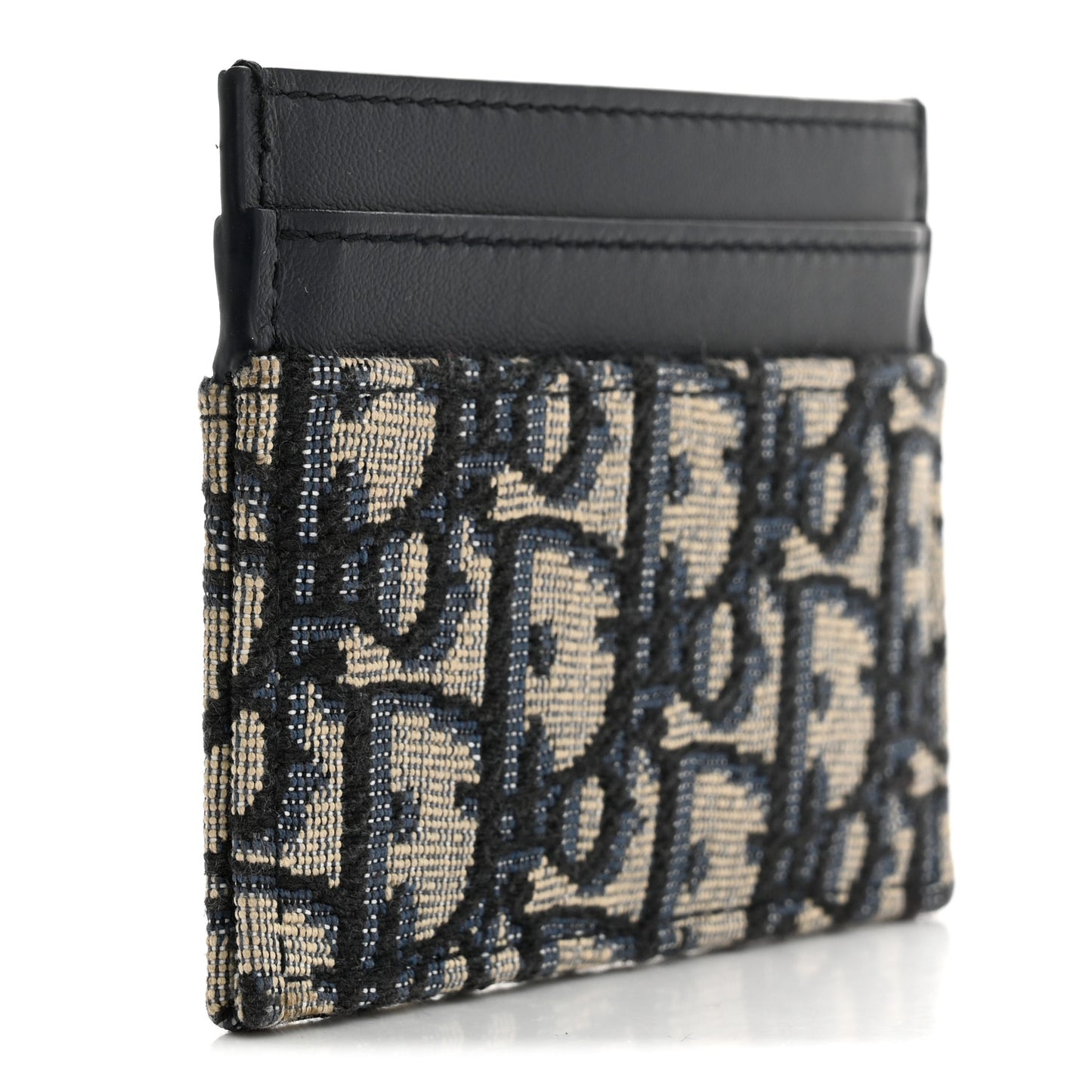 Oblique Calfskin 30 Montaigne Freesia Card Holder Blue