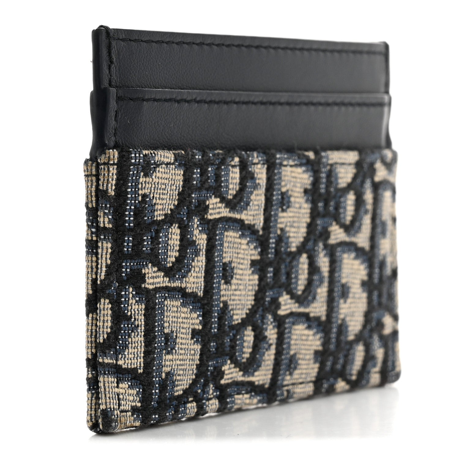 Christian Dior Oblique Calfskin 30 Montaigne Freesia Card Holder Blue 3 of 9