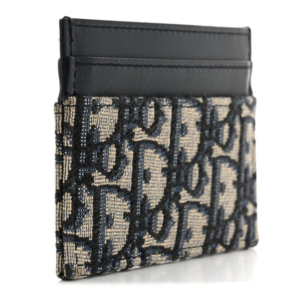 Christian Dior Oblique Calfskin 30 Montaigne Freesia Card Holder Blue 3 of 9