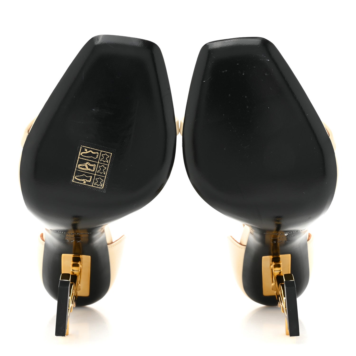 Saint Laurent Patent Calfskin 110 Opyum Sandals 37.5 Real Beige 5 of 9