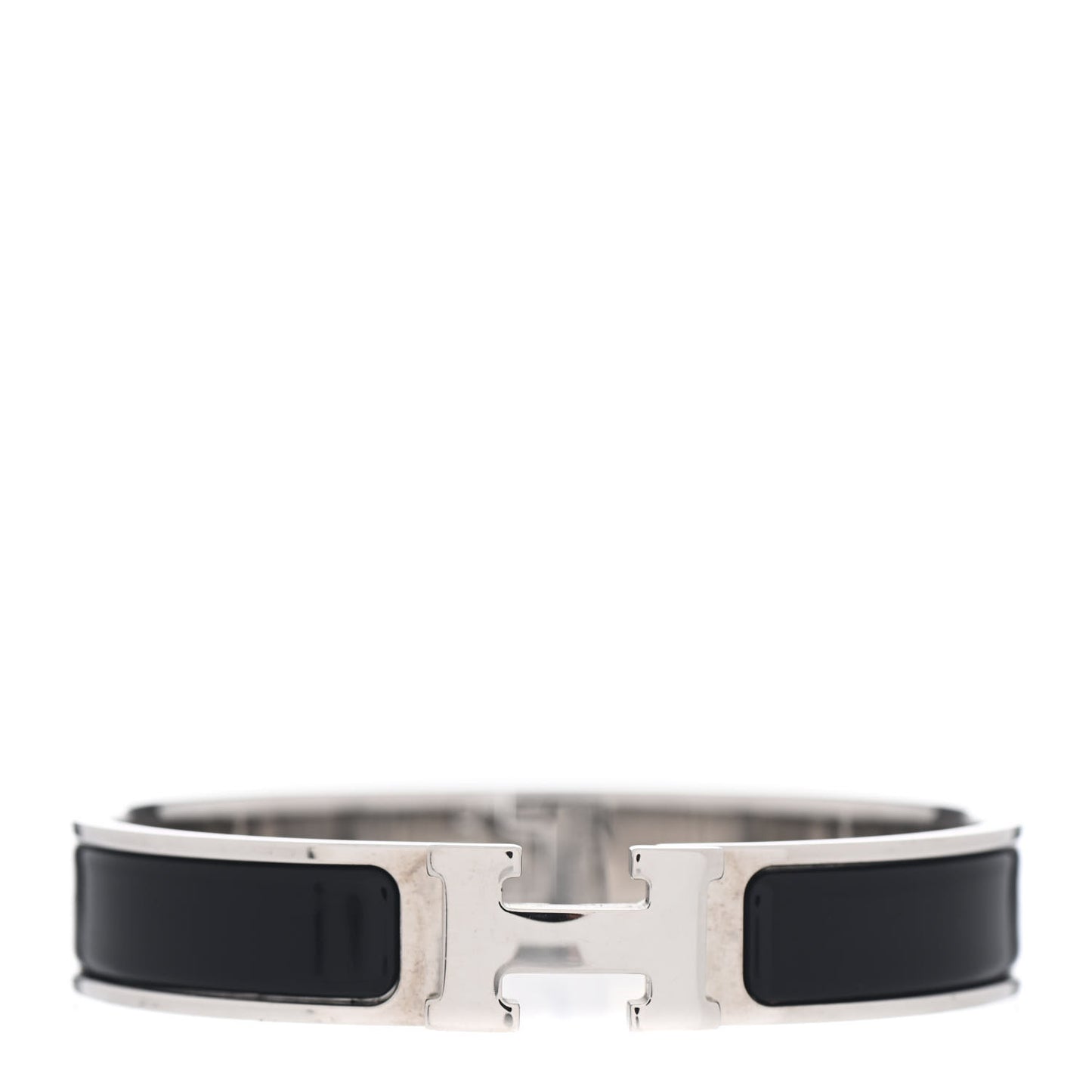 Enamel Narrow Clic Clac H Bracelet GM Black