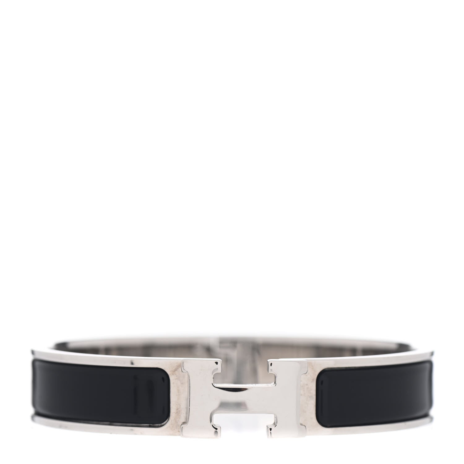 Hermes Enamel Narrow Clic Clac H Bracelet GM Black 1 of 4