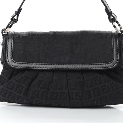 Fendi Zucchino Small Chef Shoulder Bag Black 8 of 12