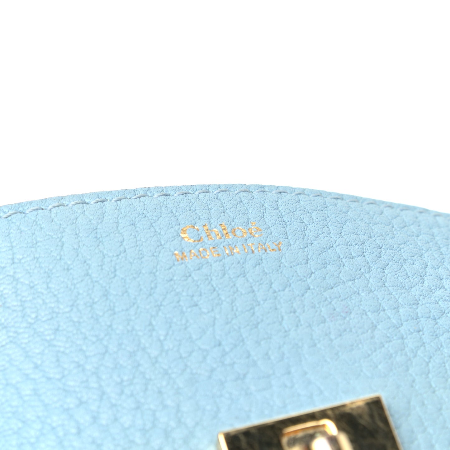 Grained Lambskin Mini Drew Shoulder Bag Cloudy Blue