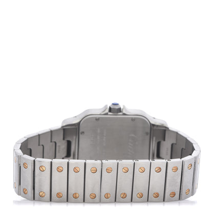 Cartier Stainless Steel 18K Yellow Gold 32mm Santos De Galbee Automatic Watch 4 of 5
