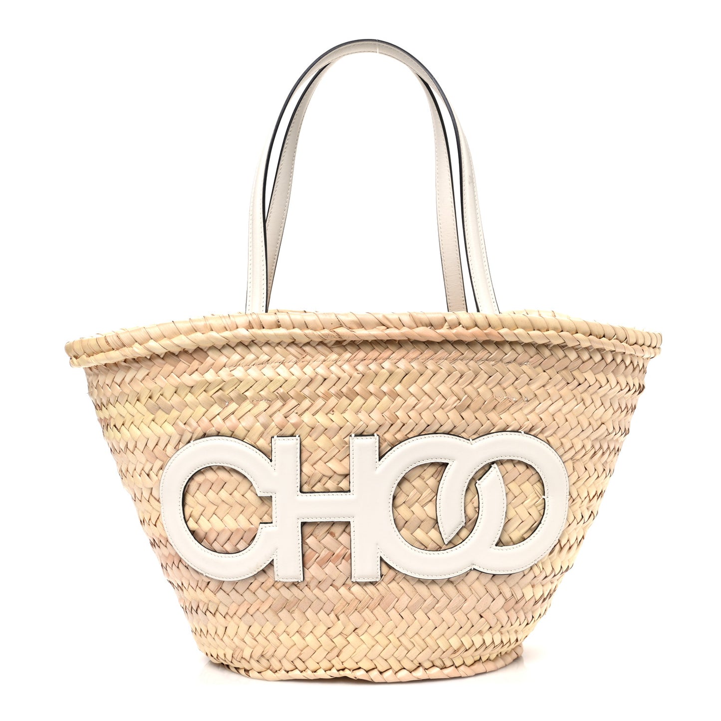 Raffia Medium Choo Beach Basket Natural Milk