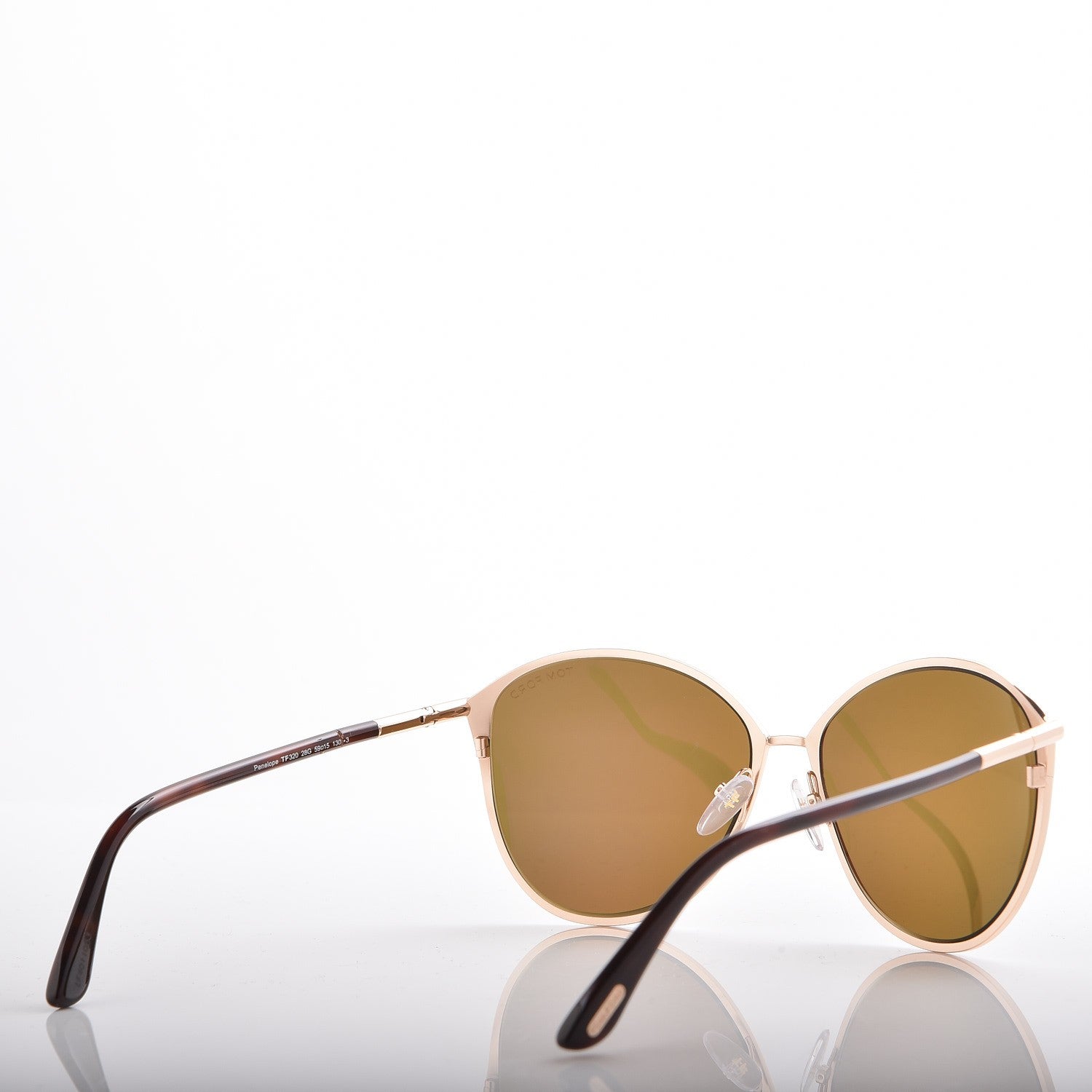 Tom Ford Penelope Vintage Round Sunglasses TF320 Brown 4 of 7