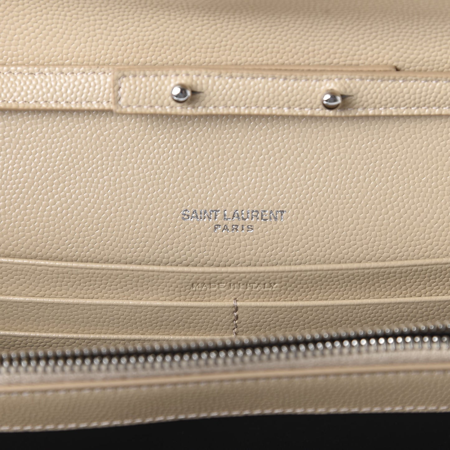 Grain De Poudre Matelasse Chevron Monogram Chain Wallet Nude Powder