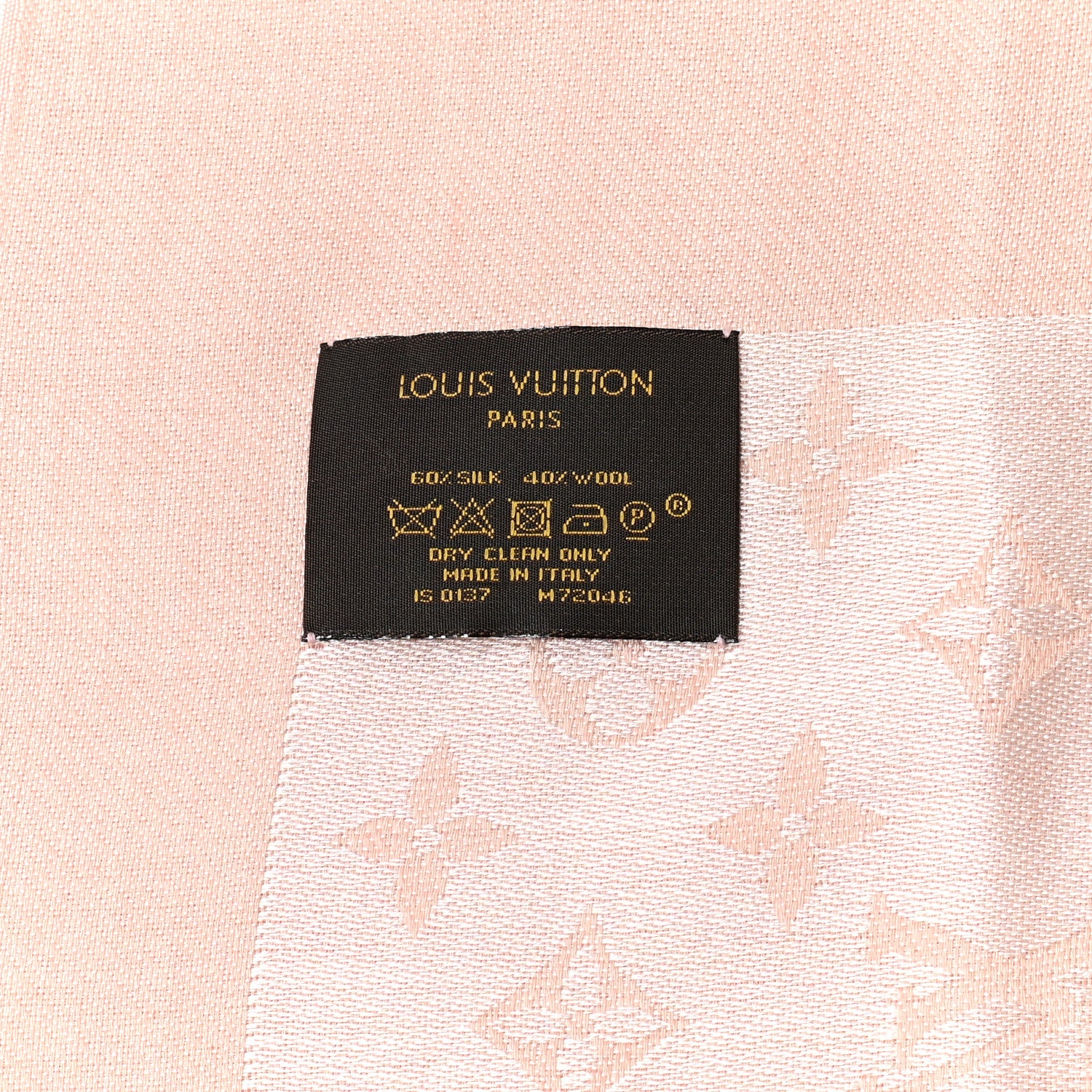 Louis Vuitton Silk Wool Monogram Denim Shawl Rose 4 of 7
