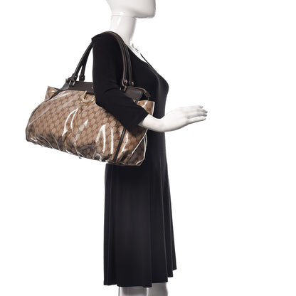 Gucci Crystal Monogram Large D Gold Hobo Dark Brown 2 of 9