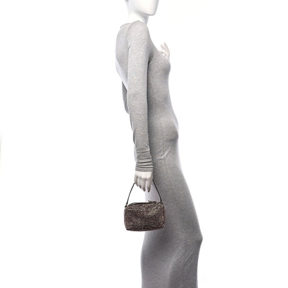 Alexander Wang Mesh Crystal Rhinestone Mini Heiress Pouch Pink 2 of 9