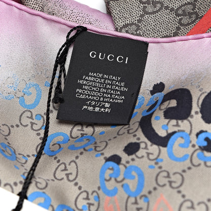 Gucci Silk Twill GG Monogram Real GG UFO Square Scarf Multicolor 4 of 4