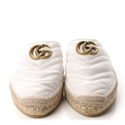 Gucci Nappa Matelasse GG Marmont Espadrille Slippers 39 Great White 2 of 10