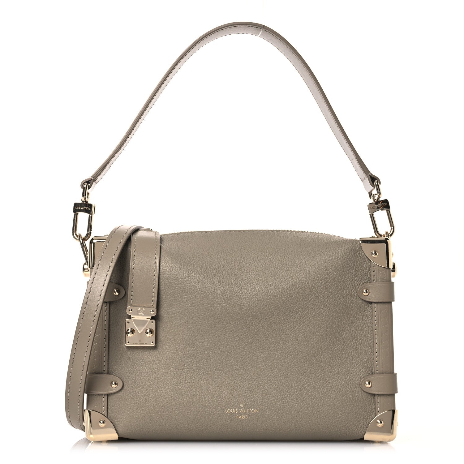 Louis Vuitton Calfskin Side Trunk MM Taupe 1 of 11