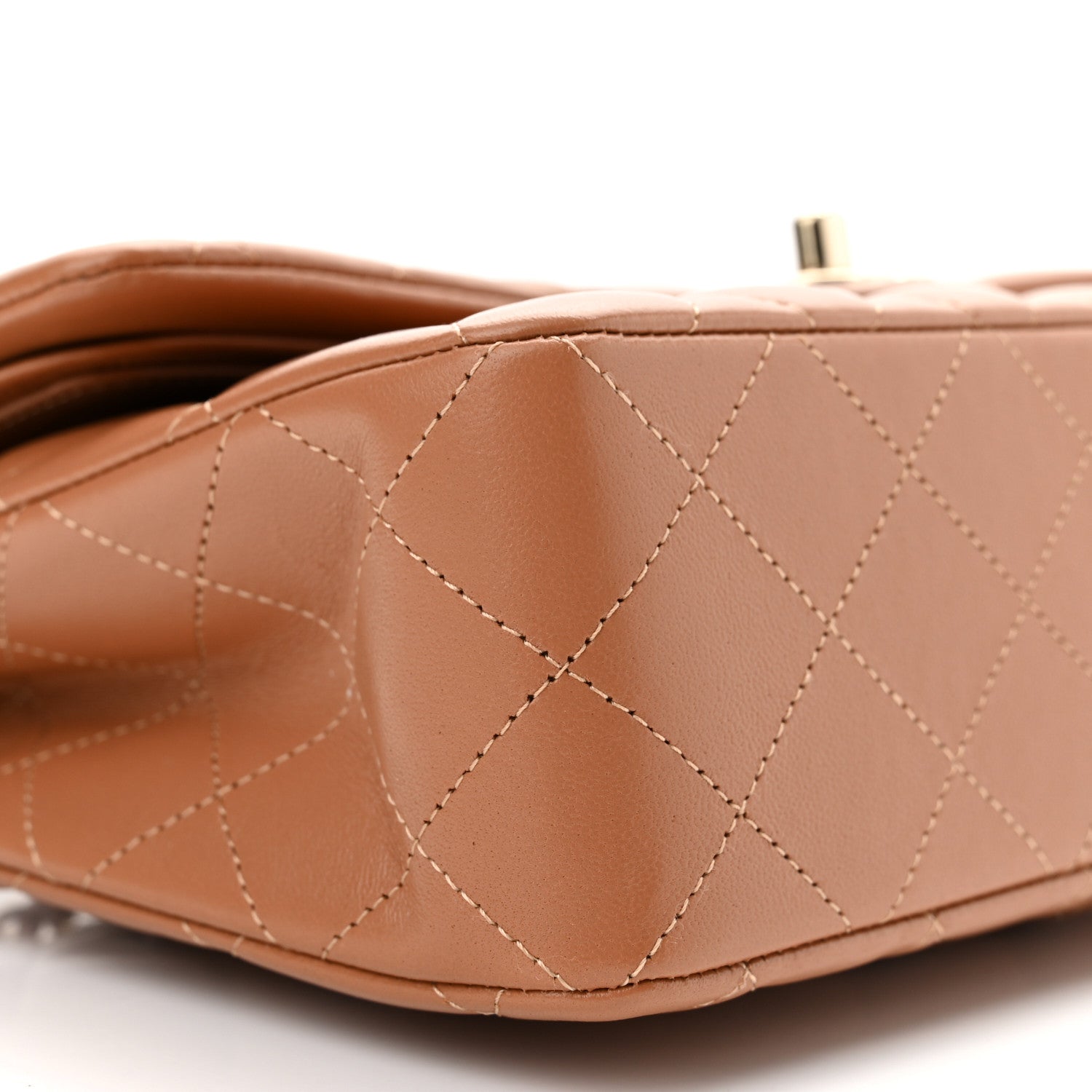Chanel Lambskin Quilted Small Double Flap Brown 9 of 11