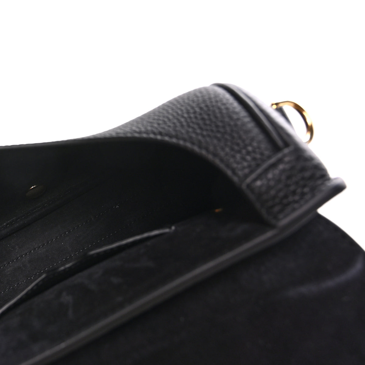 Grained Calfskin Medium Bobby Bag Black