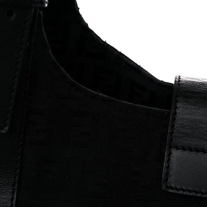Fendi Zucchino Vitello Shoulder Bag Black 14 of 23