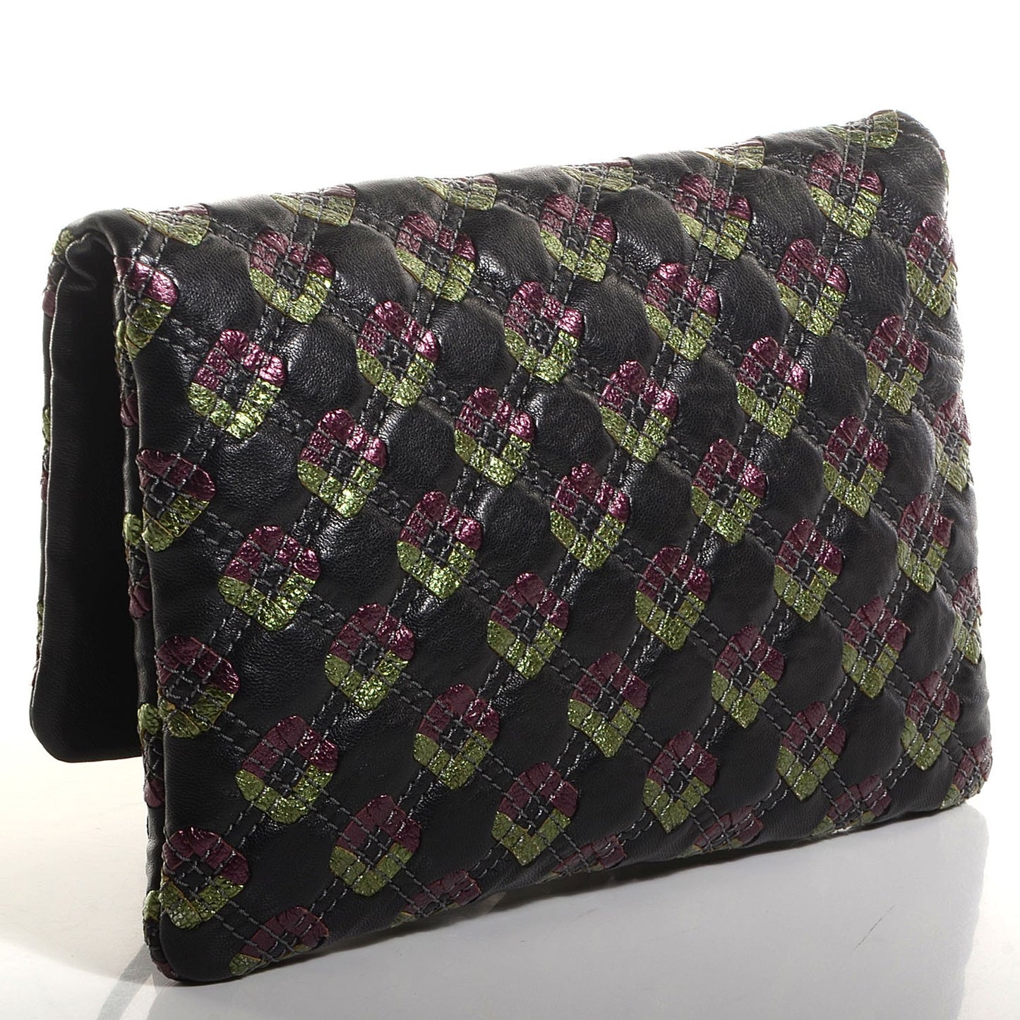 Leather Memphis Clutch Black