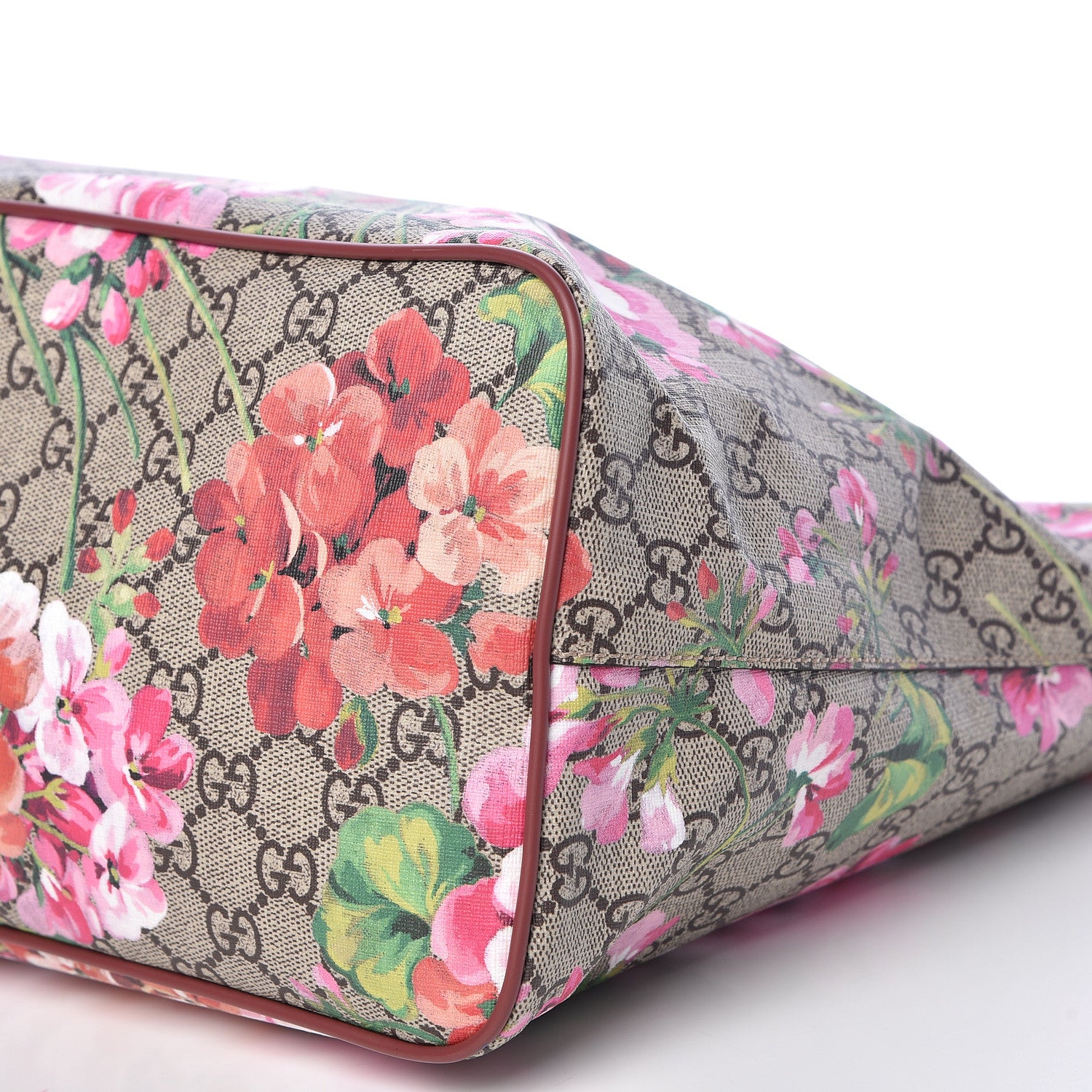 Gucci Soft GG Supreme Monogram Blooms Medium Crossbody Tote Beige Multicolor Dry Rose 9 of 12