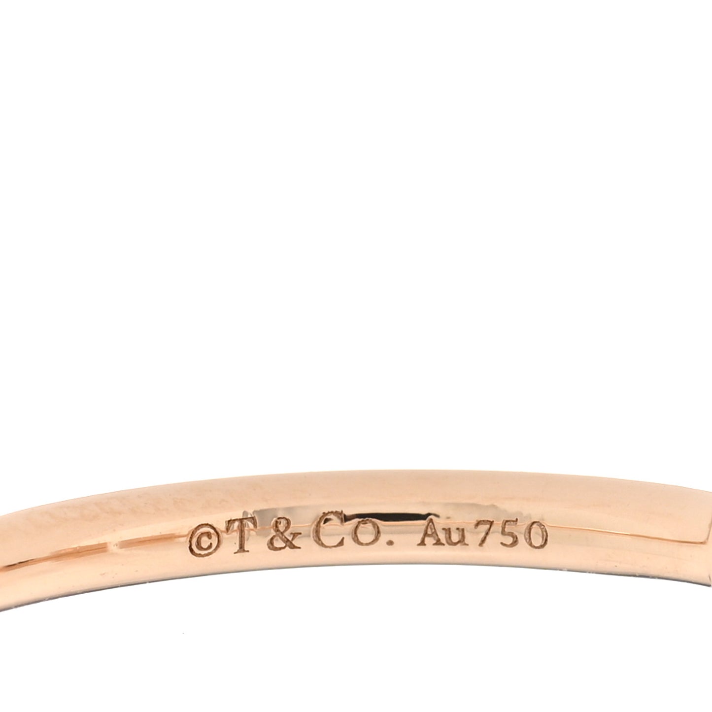 18K Rose Gold Diamond T Wire Ring 50 5.5