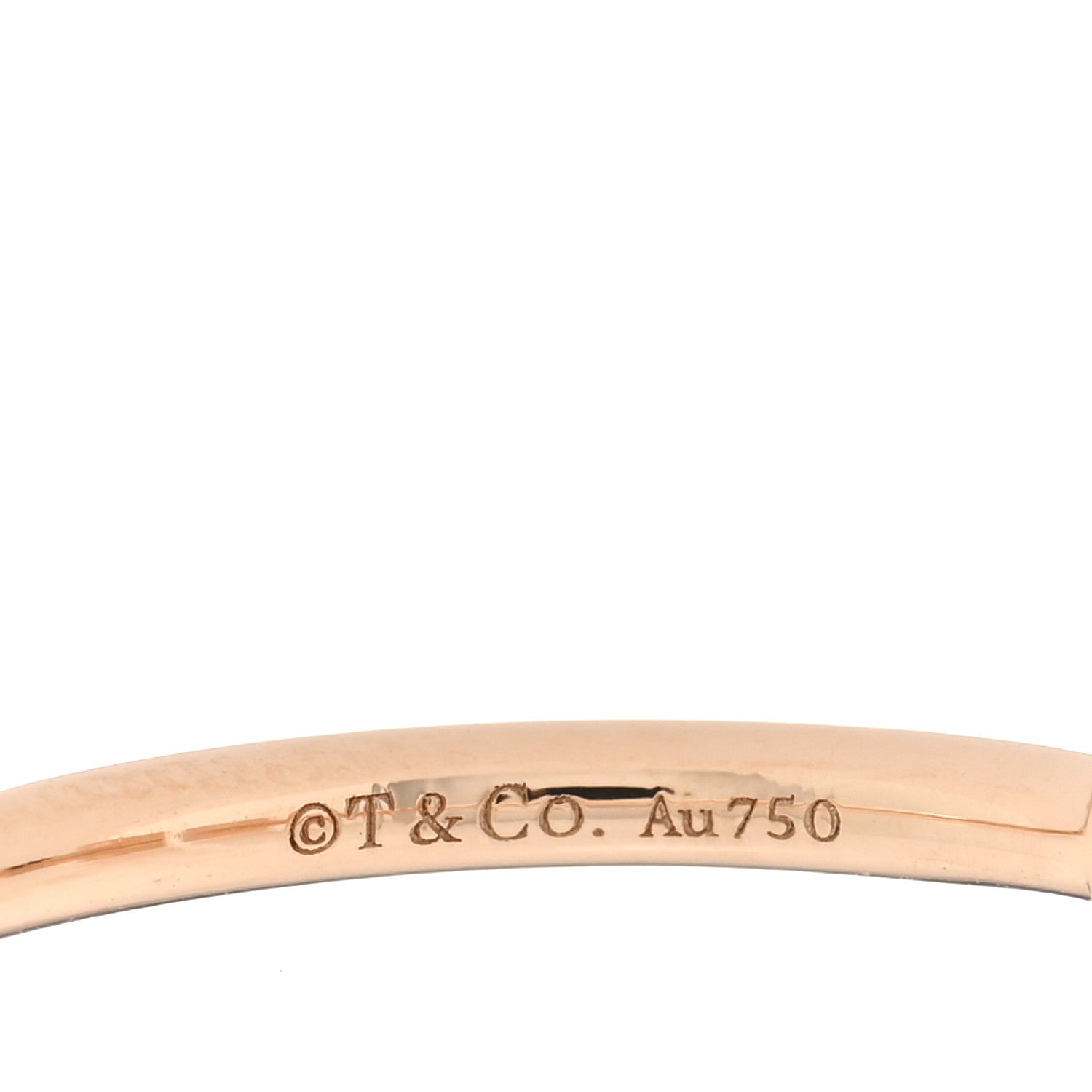 Tiffany 18K Rose Gold Diamond T Wire Ring 50 5.5 4 of 4