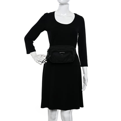 Prada Re-Nylon Saffiano Belt Bag L Black 2 of 9