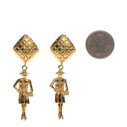 Chanel Coco Clip On Earrings Gold 2 of 3