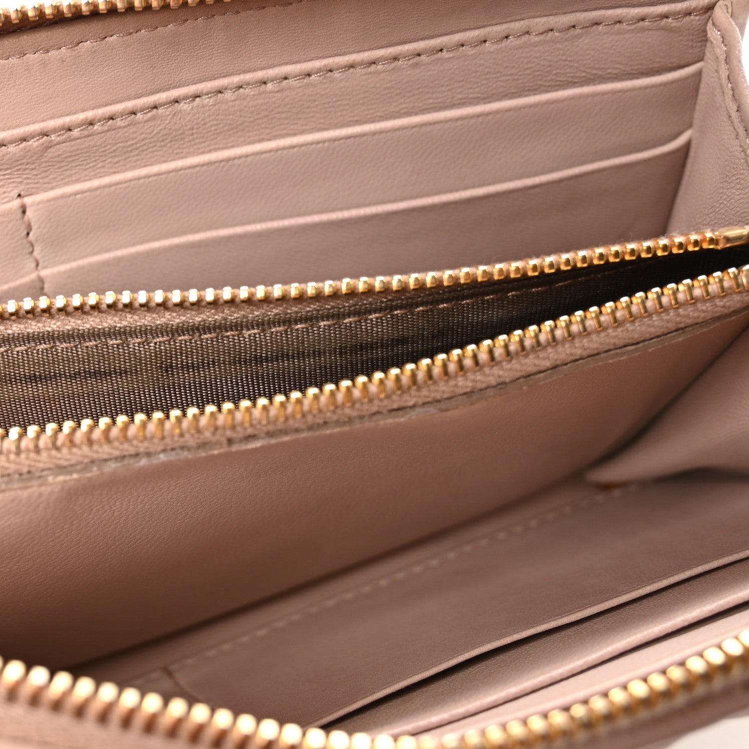 Miu Miu Nappa Matelasse Zip Around Wallet Pomice 9 of 9