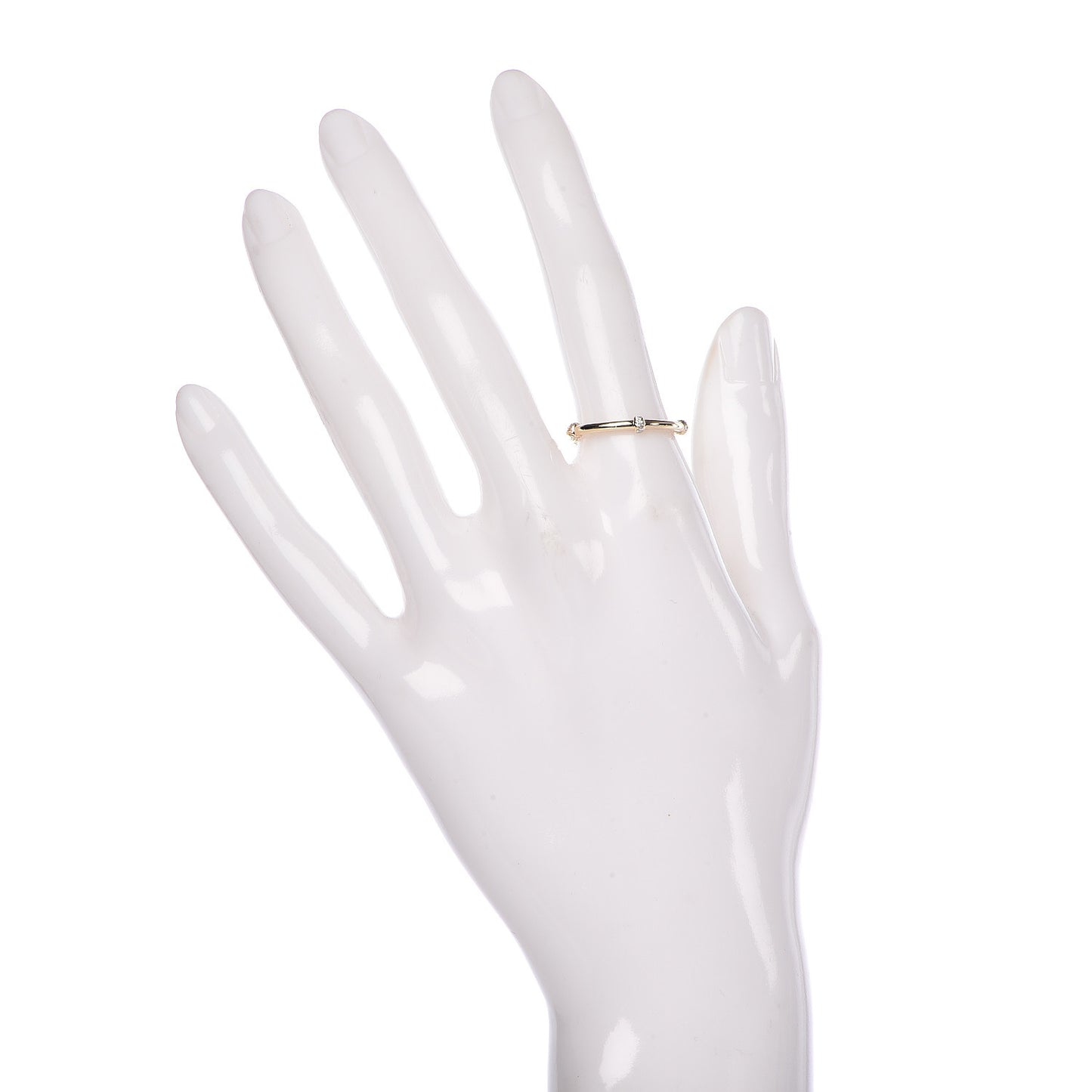 18K Yellow Gold Diamond 1.7mm Astor Single Row Ring 53 6.5