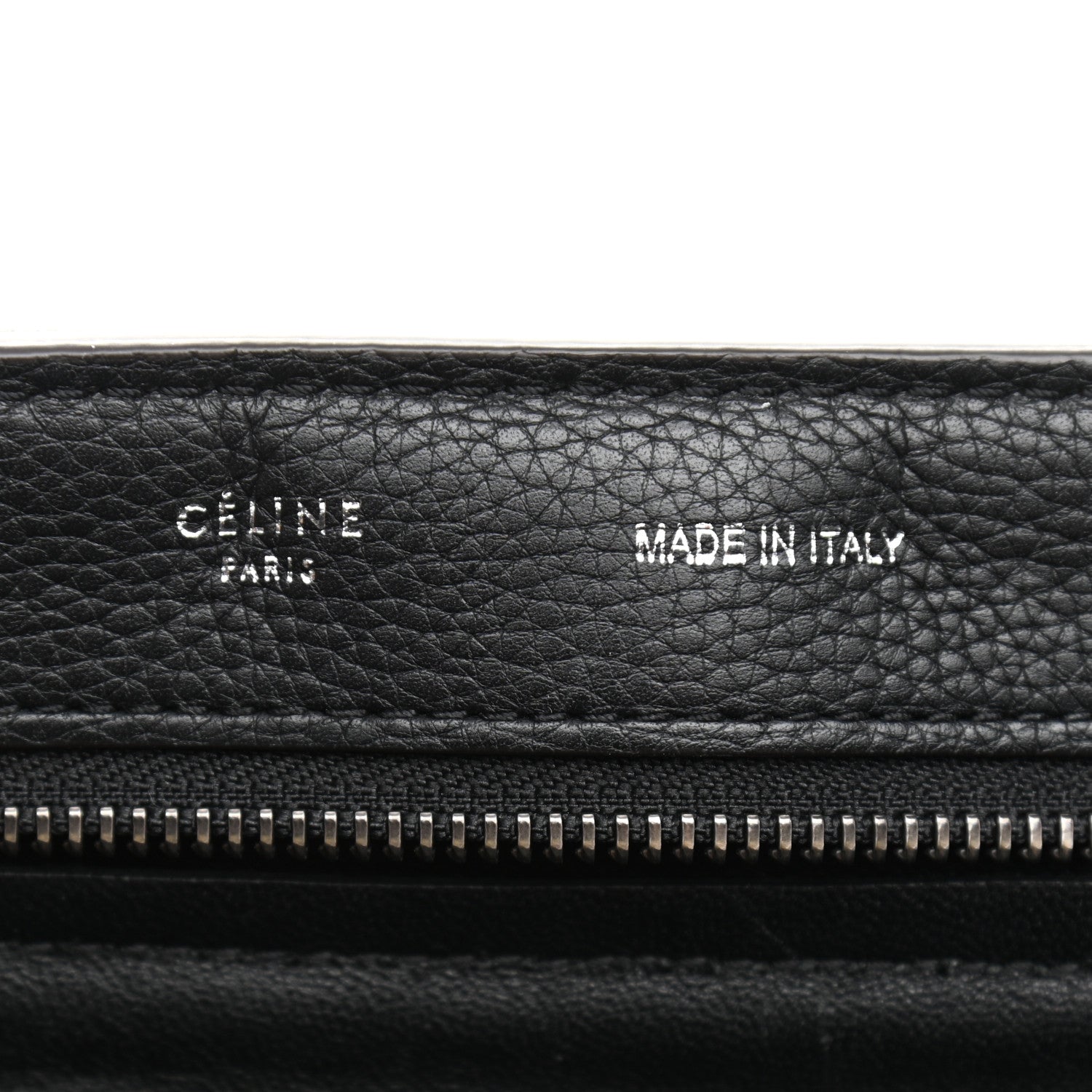 Celine Drummed Calfskin Suede Large Trapeze Black 6 of 11