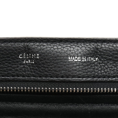 Celine Drummed Calfskin Suede Large Trapeze Black 6 of 11