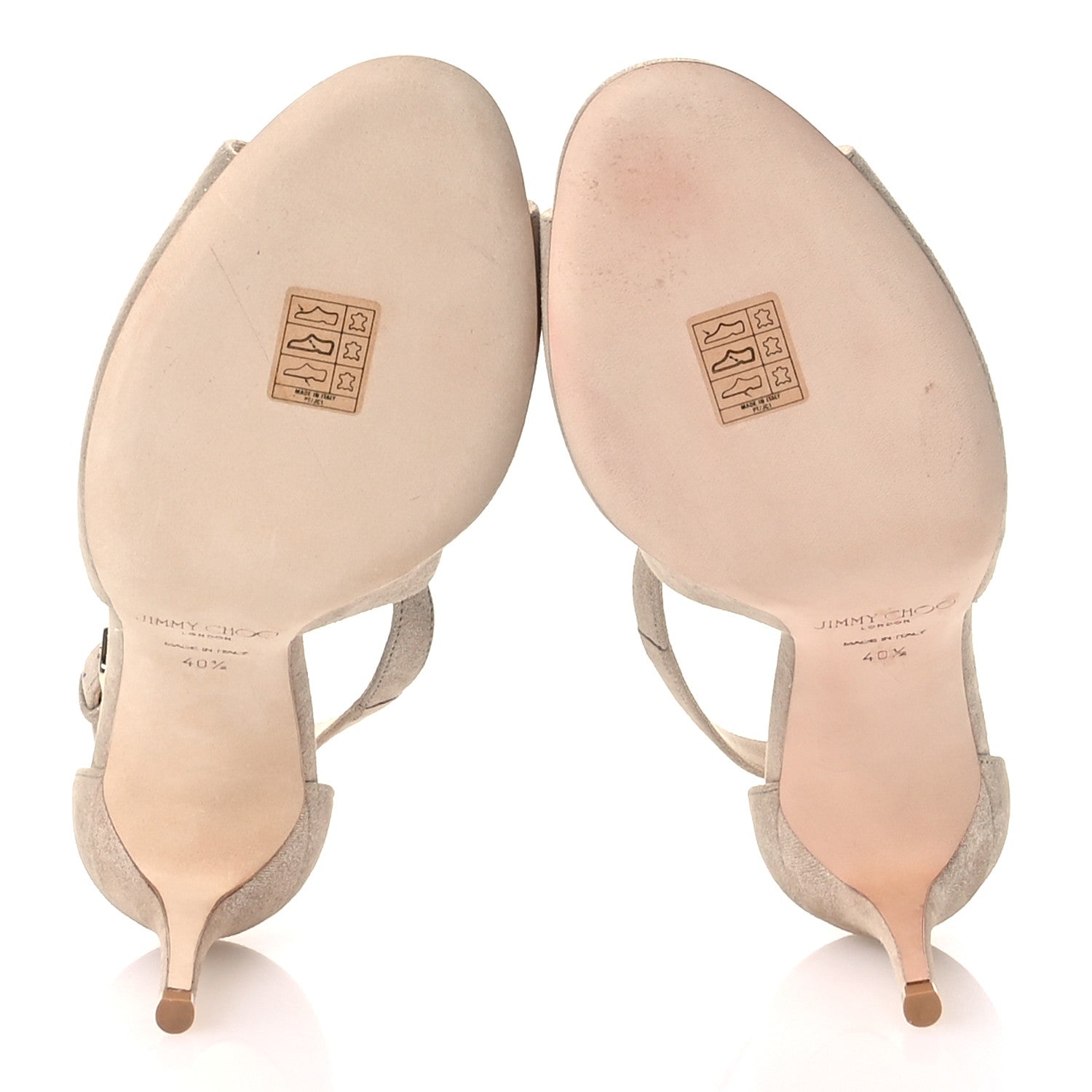 Jimmy Choo Shimmer Suede Emily 85 Sandal 40.5 Sand 6 of 10