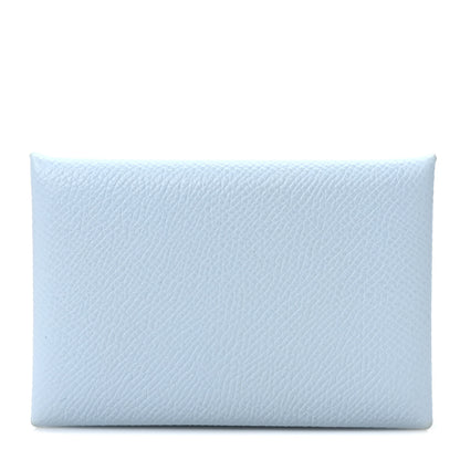 Hermes Epsom Calvi Card Case Bleu Brume 1 of 7