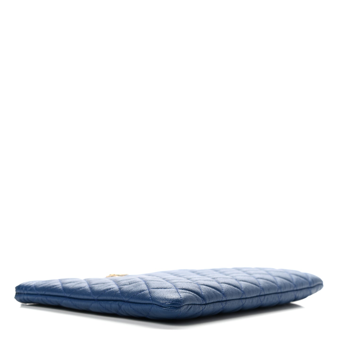 Caviar Quilted Medium Boy Cosmetic Case Blue
