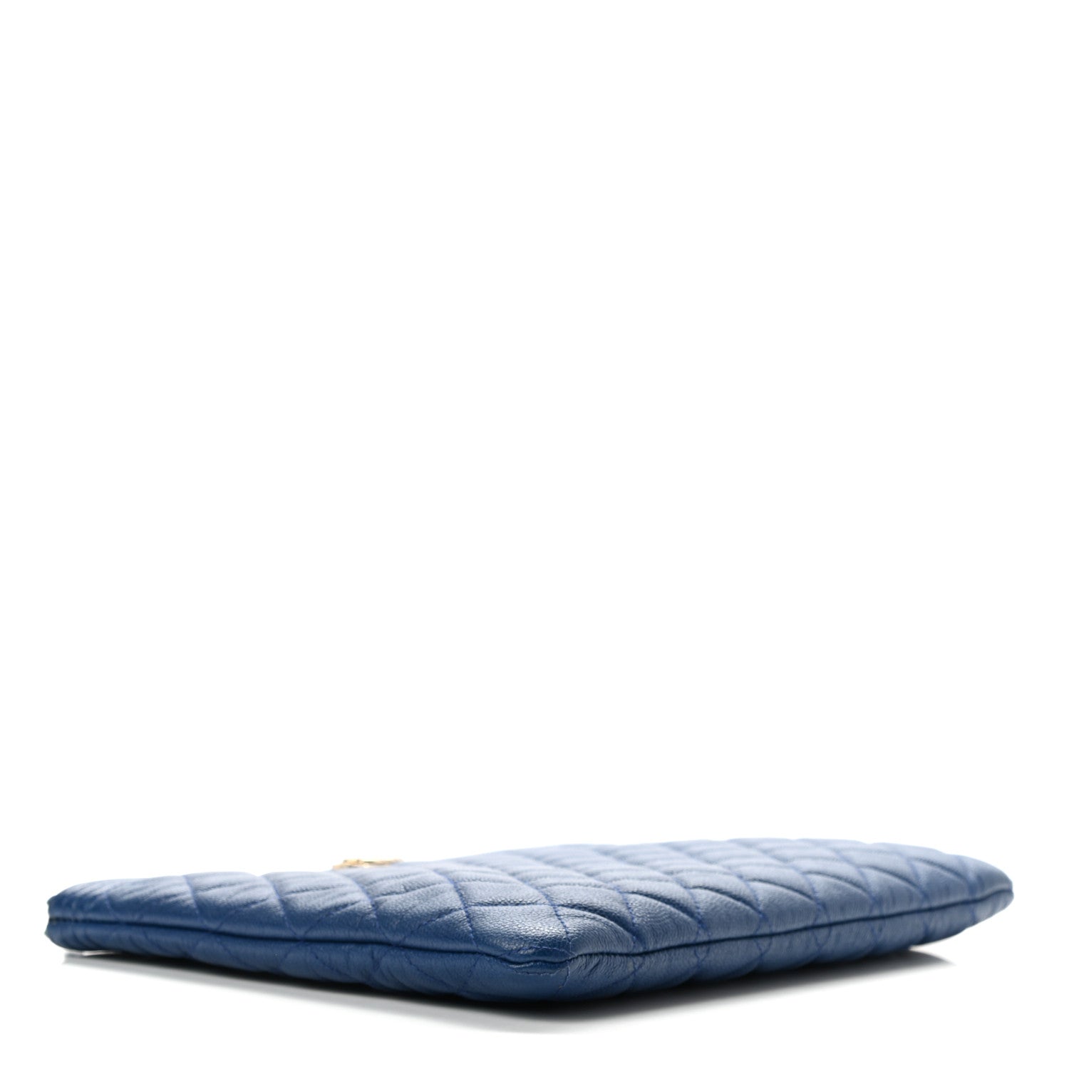 Chanel Caviar Quilted Medium Boy Cosmetic Case Blue 4 of 8