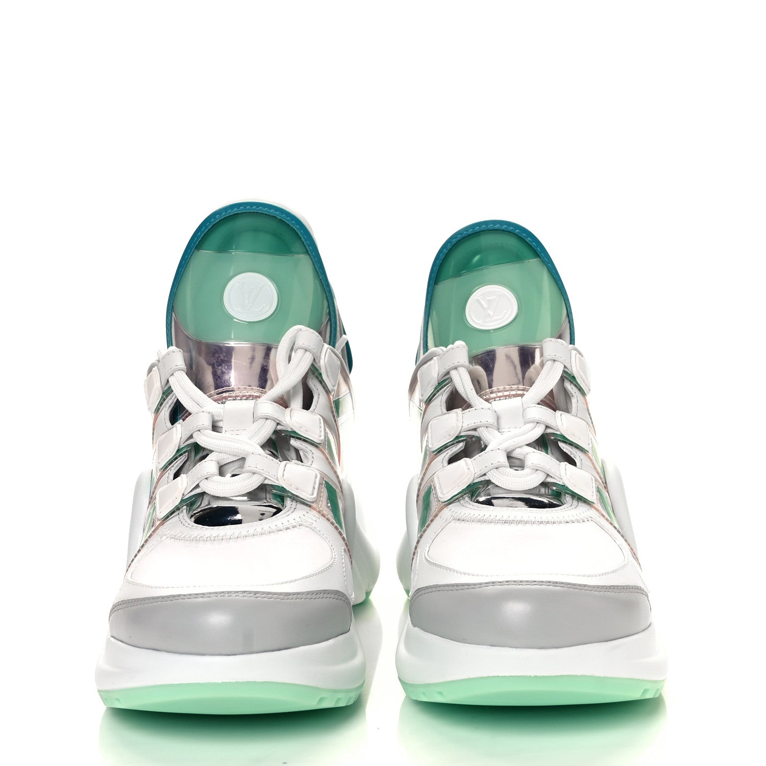 Louis Vuitton Calfskin Nylon LV Pop Archlight Sneaker 37.5 Metallic Rose Clair Pink 2 of 8