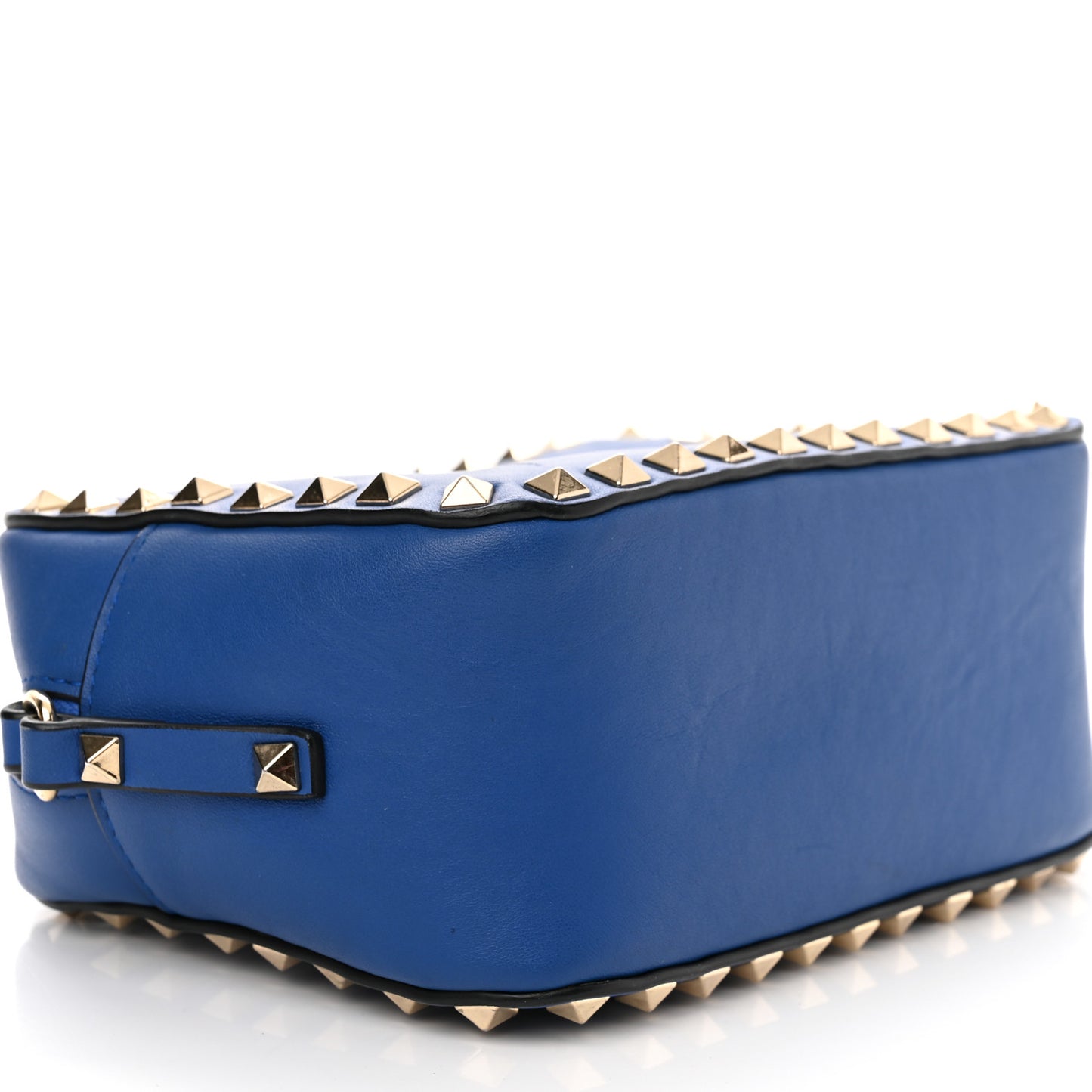 Calfskin Rockstud Camera Crossbody Bag Light Sapphire