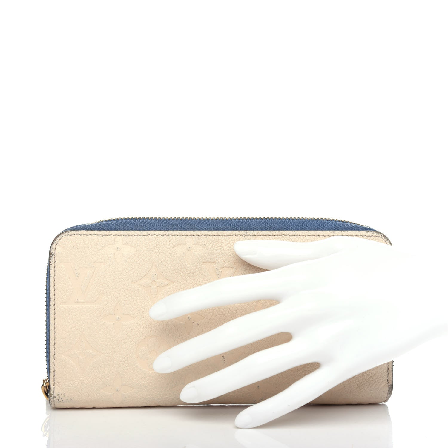 Louis Vuitton Empreinte Zippy Wallet Denim Creme 2 of 8