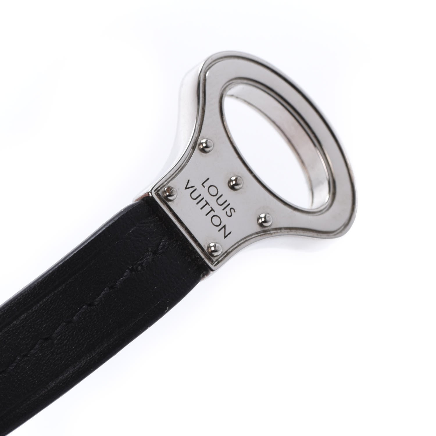 Louis Vuitton Calfskin Mens Archive Bracelet 19 Black 5 of 6