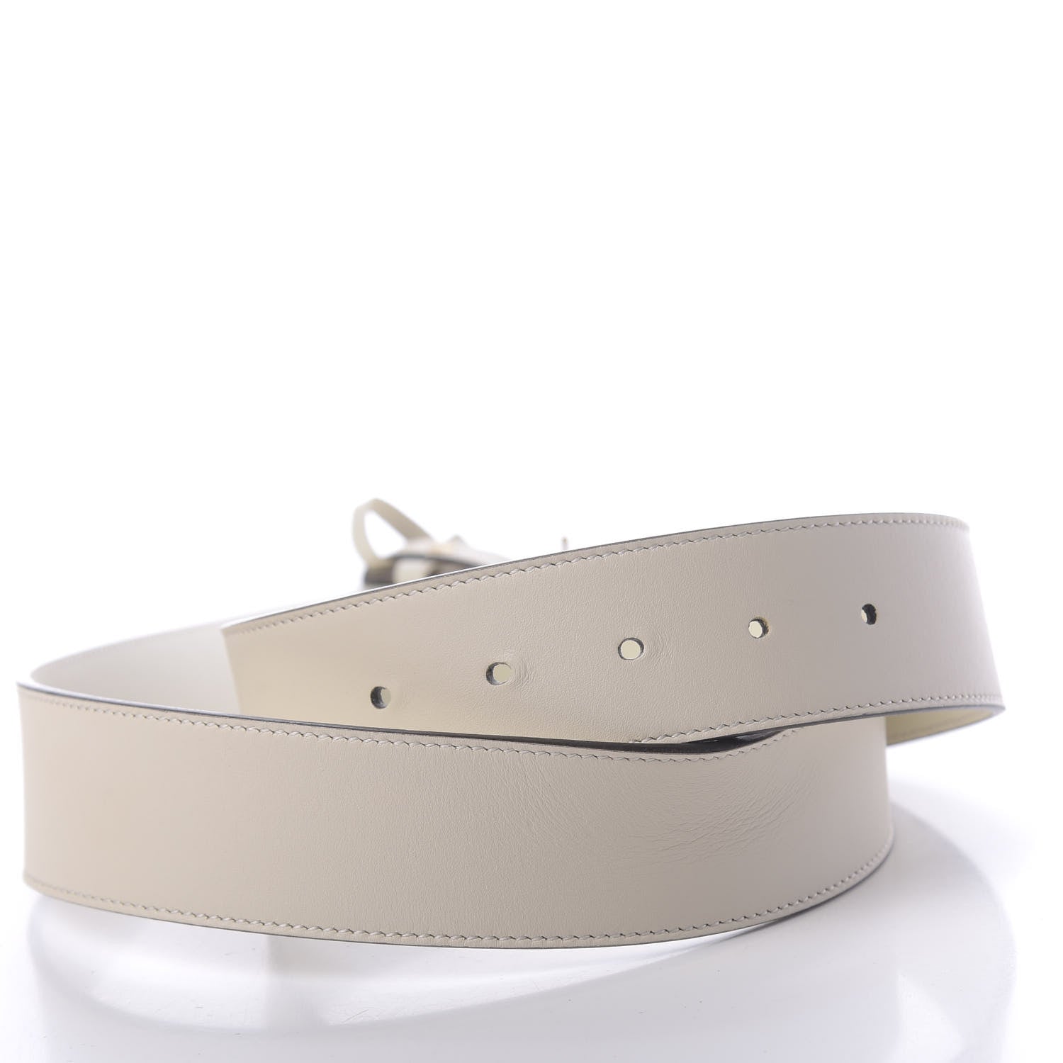 Gucci Calfskin Double G 40mm Belt 85 34 Mystic White 3 of 8