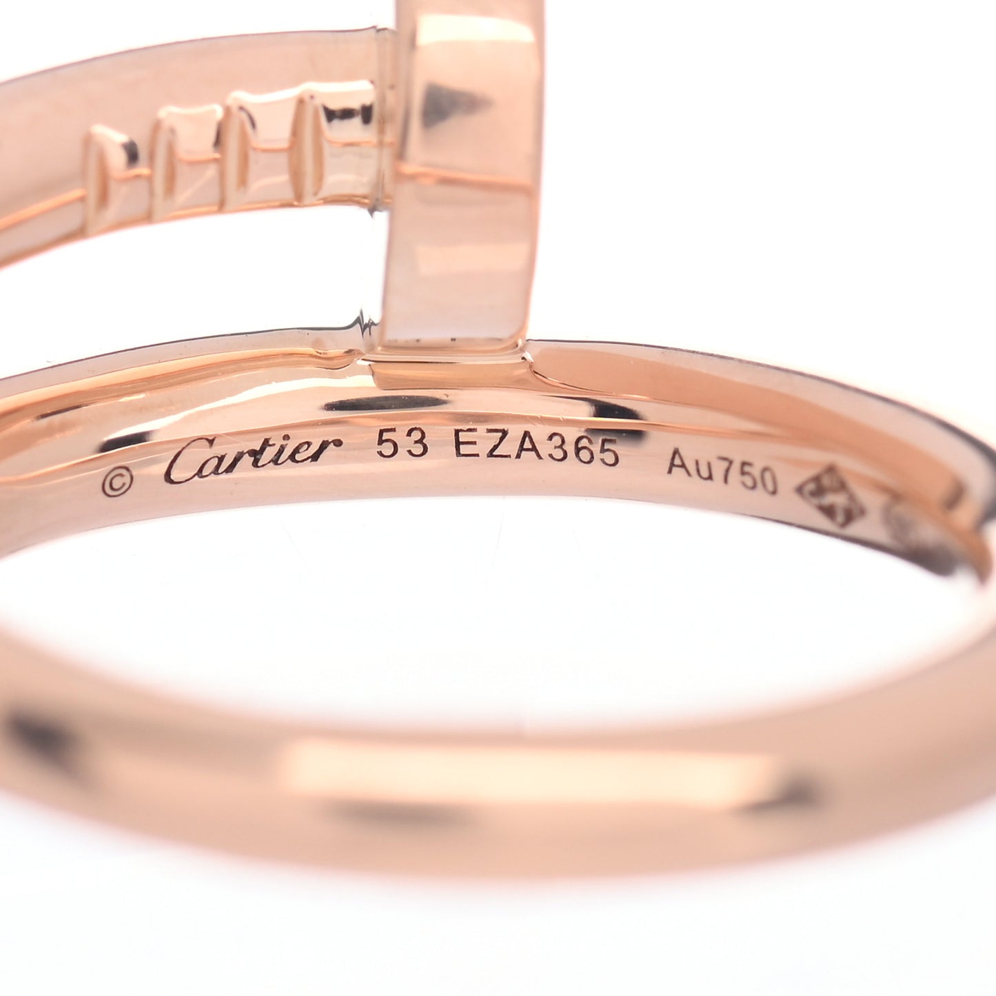 18K Pink Gold Juste Un Clou Ring 53 6.25