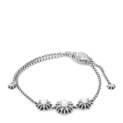 David Yurman Sterling Silver Pearl Starburst Bracelet 1 of 4