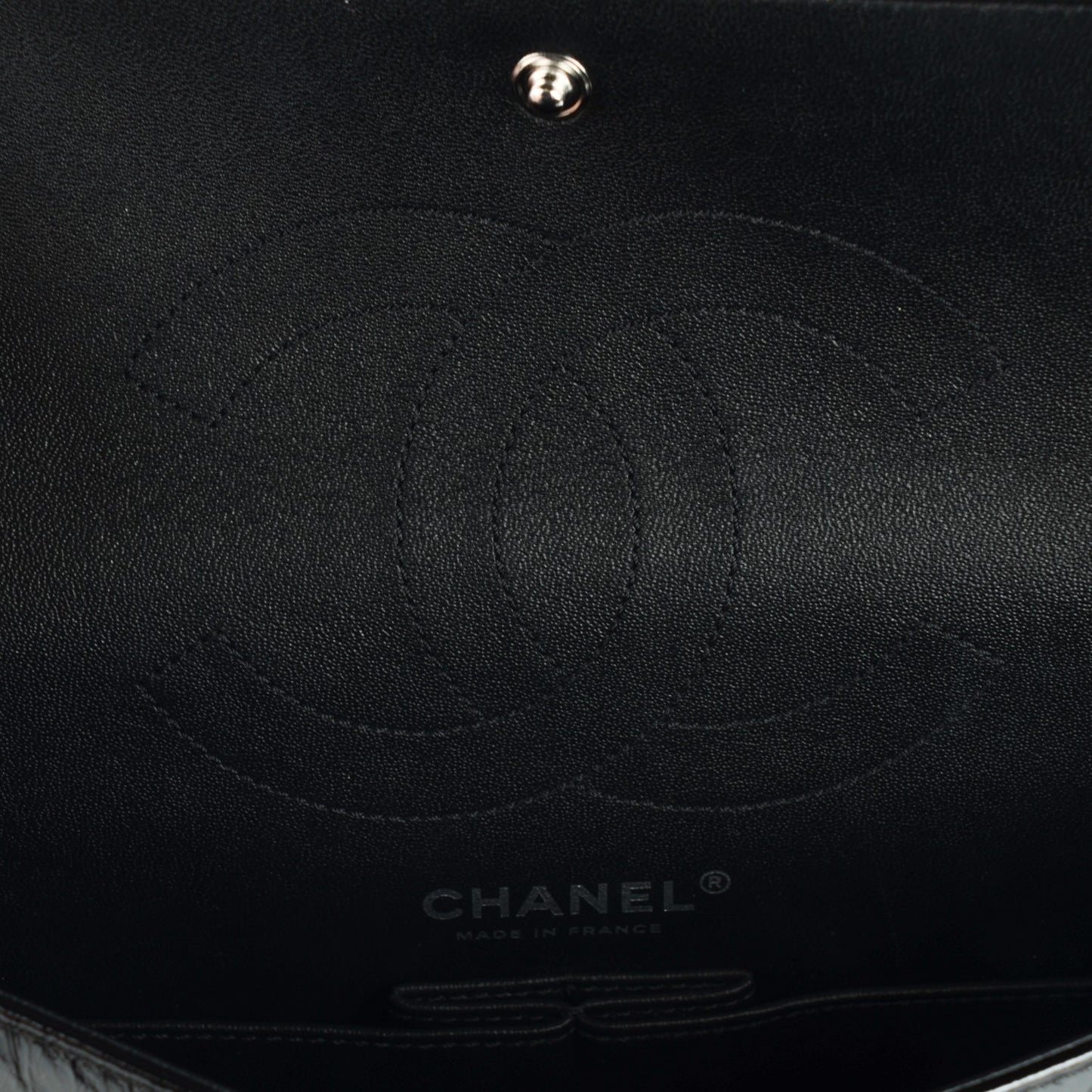 Glazed Calfskin Quilted 2.55 Reissue 225 Flap Black