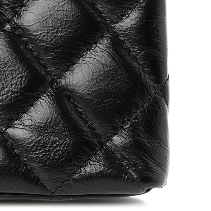 Chanel Shiny Aged Calfskin Quilted Mini Nano Kelly Shopper Black 8 of 9