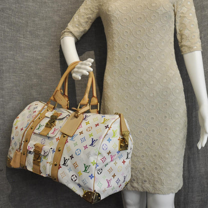 Louis Vuitton Monogram Multicolor Keepall 45 White 2 of 10