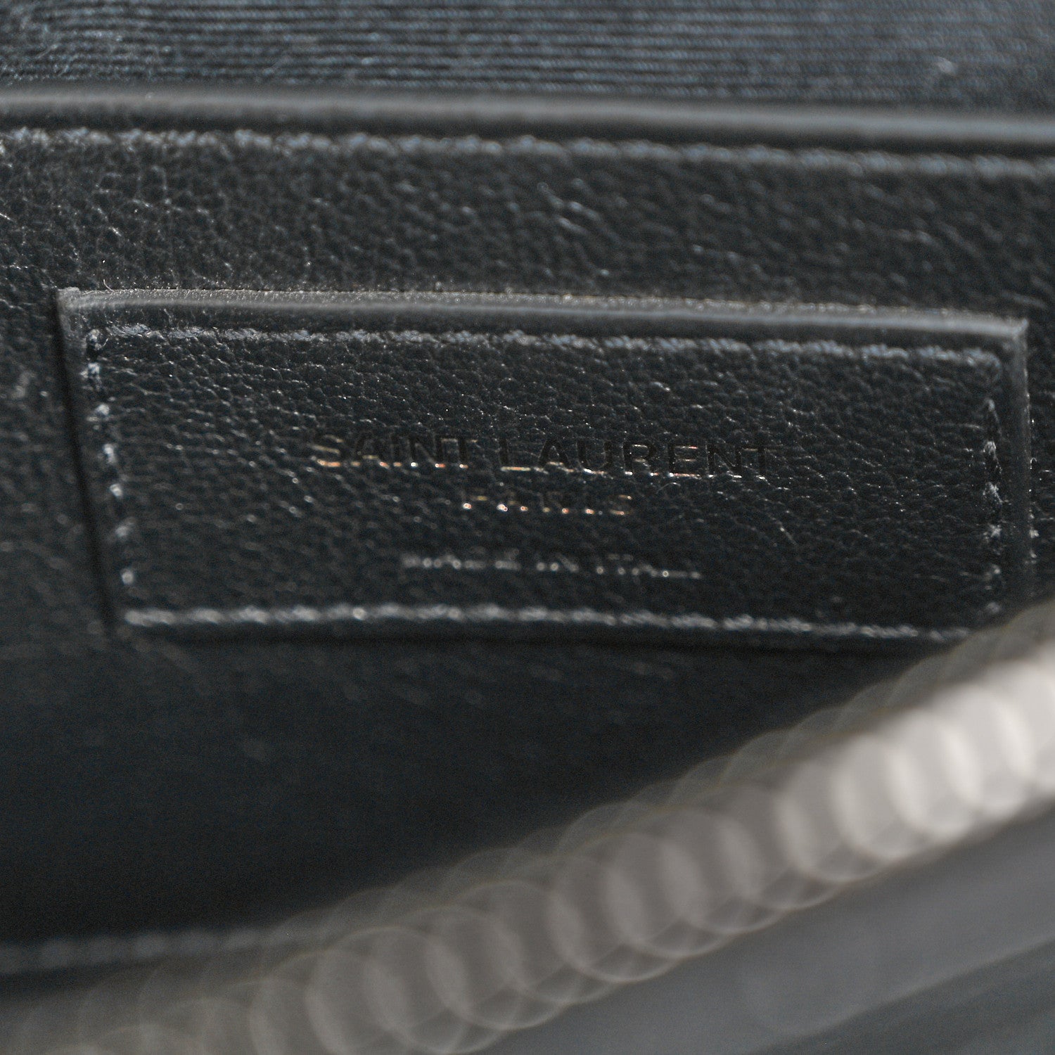 Saint Laurent Sheepskin Matelasse Chevron Monogram Medium College Bag Black 7 of 12