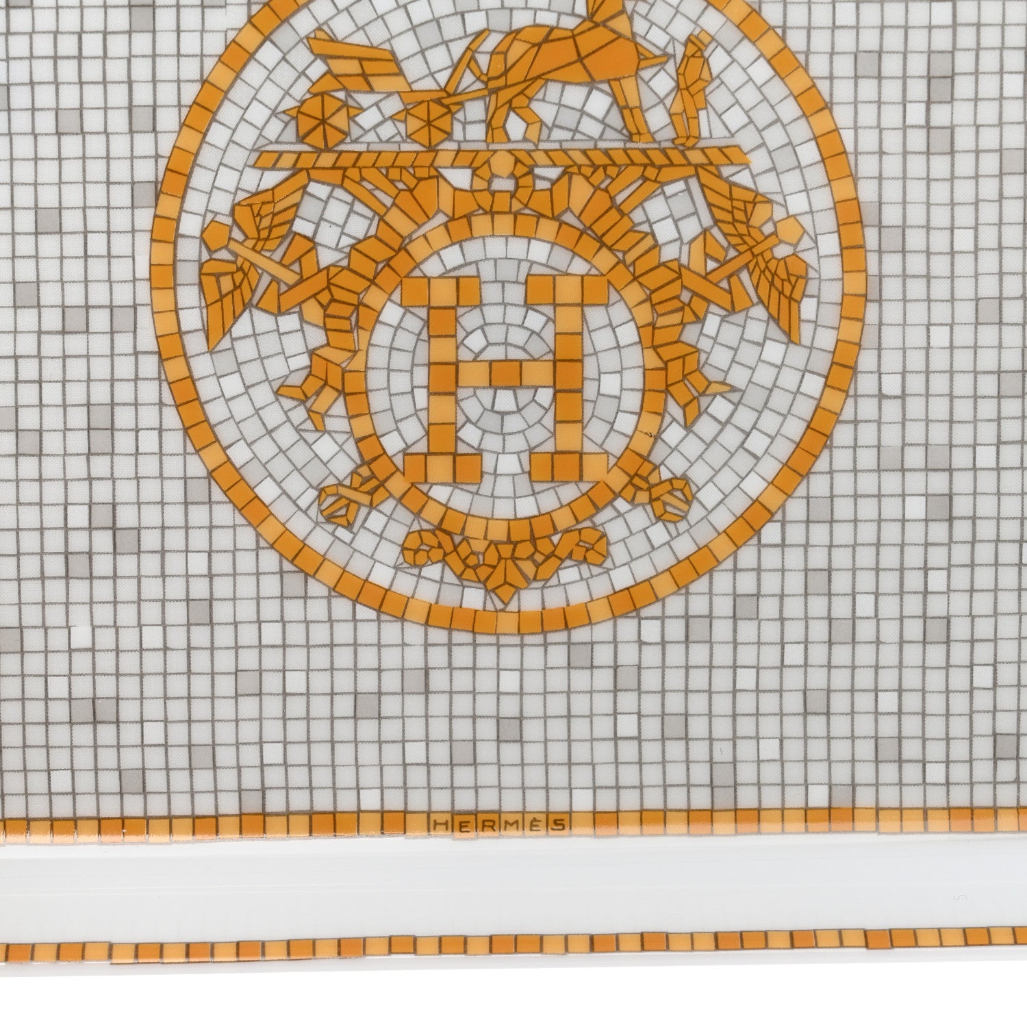 Hermes Porcelain Mosaique au 24 Gold Sushi Plate 5 of 6